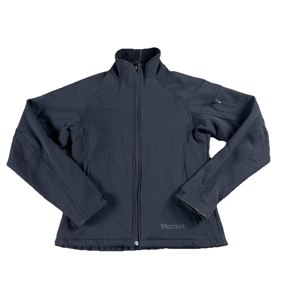 Marmot Gravity Stretch Soft-shell Windstopper Jacket Womens S Black Fleece Lined